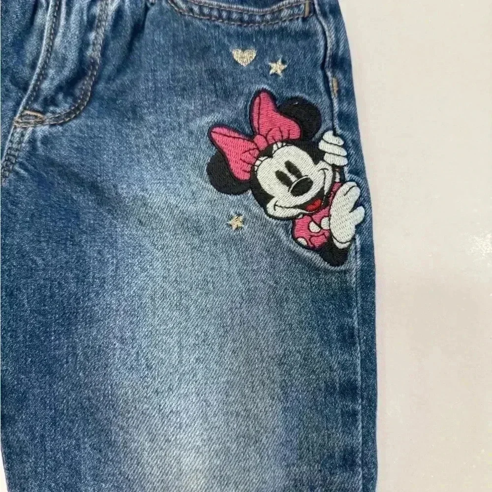 Gap baby & Disney Minnie Mouse girls denim jeans. Size 18-24 months